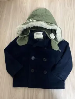 最終値下☆denim&dungaree デニムダンガリー　フード付Pコート