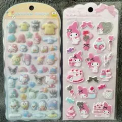 【正規品】コットンパフィシール サンリオ ジュエルマシュマロステッカー マイメロ