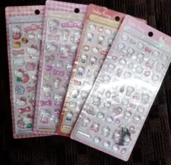 クーリア サンリオ ボンボンドロップシール＆シールミニ ハローキティ 4枚セット