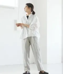 美品☆fog linen work×キナル×あっこたん シュッと！パンツ☆リネン