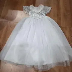 ライトグレー　キッズドレス ピアノ発表会　結婚式