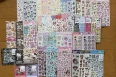 サンリオ シール48点まとめ売り キティ クロミ シナモロール ハンギョドン
