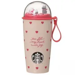 【美品】スタバ バレンタイン2026 カップシェイプステンレスボトル ハート 猫