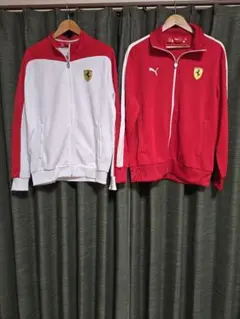 Ferrari ✖PUMA トラックジャケット赤/白ペアセット