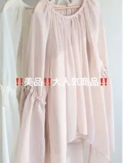 【美品】muguet angel aile blouse(ピンク)フリーサイズ