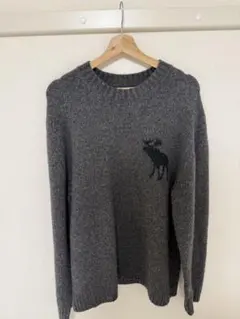 Abercrombie & Fitch グレー ニットセーター L