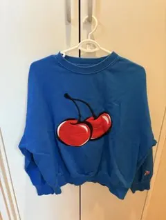 スウェット さくらんぼ 青 KIRSH