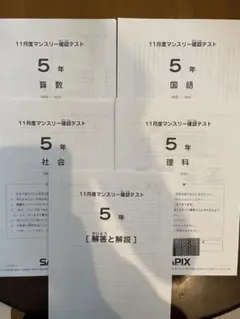 サピックス　2023年　11月度 マンスリー確認テスト　5年