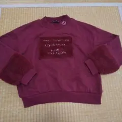 lovetoxic バーガンディ セーター ファー ニット