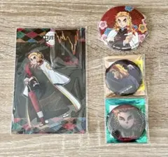 鬼滅の刃　煉獄杏寿郎　槇寿郎 アクリルスタンド　ものがたる　ナムコ　缶バッジ