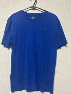 TOMMY HILFIGER XL ブルー VネックTシャツ
