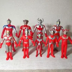 お*ー様 ウルトラマン　ソフビ　9体　BANDAI　レトロ　当時物　1984~2