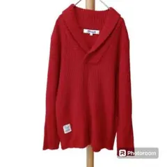 growth 【M】リブニットセーター カシュクール 美品 アクリル100%