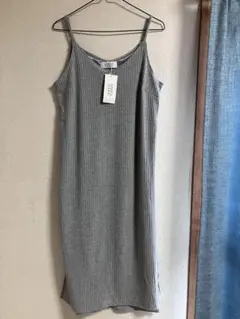 ローリーズファーム テレコリブキャミワンピース　新品未使用タグ付　グレー
