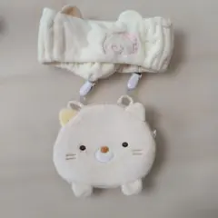 すみっコぐらし　ねこ　マルチポーチ　ヘアバンドセット　ポケットティッシュケース