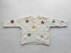 ZARA baby フラワー刺繍ニット
