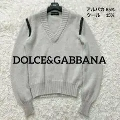 美品✨ドルチェ&ガッバーナ　アルパカ85% ニット Vネック 44 イタリア製