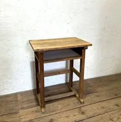 1862 レトロな古い木製デスク テーブル 店舗什器 学校机 古家具