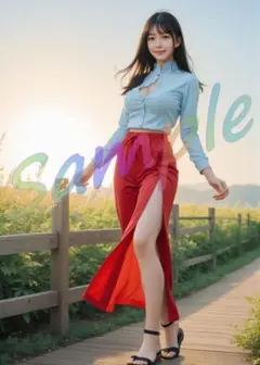 GS143 【1点物】 A4ポスター AI 写真 リアル 美女 グラビア 彼女