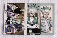 Dr.STONE カジノディーラー描き下ろし缶バッジ ポストカード 石神千空