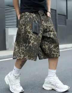 レオパード柄 ハーフパンツ ショートパンツ メンズ