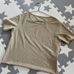 SHEIN デザイン半袖 ベージュ