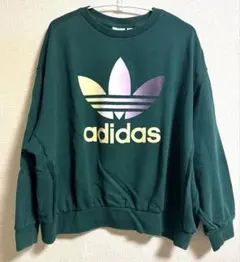adidas スウェット　グリーン　2XL