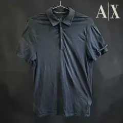 "ARMANI EXCHANGEアルマーニエクスチェンジ" ポロシャツブラックSのサムネイル
