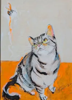 絵画 L.FIUME 猫 希少価値有 値下げ - メルカリ