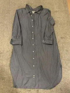 ジムフレックス ストライプ オーバーサイズ シャツワンピース 長袖