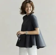 セオリーリュクス 髙橋リタさんコラボ カットソー パネルペプラムトップス 38