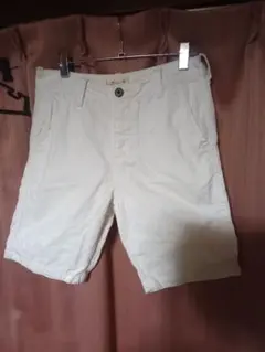 Hollisterホリスター コットンキャンバスホワイトショートパンツ 28