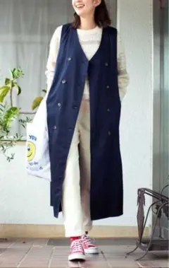 裏ボア　ロングベスト