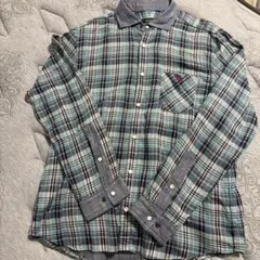 BURBERRY BLACK LABEL 長袖シャツ 青系チェック