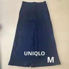 UNIQLO Mネイビー タイトロングスカート