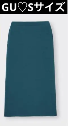 美品♡GU ジーユー♡カットソーナローミディスカート　Sサイズ グリーン