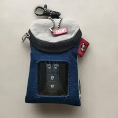 CHUMS キーケース スウェット×ナイロン ネイビー グレー 美品
