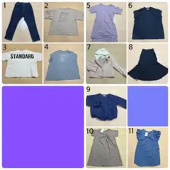 120　春夏服セット　まとめ売り　女の子　Tシャツ　パンツ　ワンピース　組曲　2