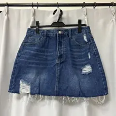 美品 デニムミニスカート