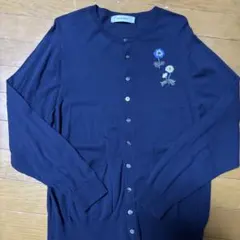 SUPER HAKKA 花刺繍 長袖カーディガン ネイビーのサムネイル