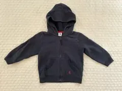 PETIT BATEAU スウェットパーカー　フルジップ　ネイビー18m