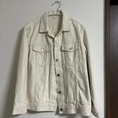 無印 洗いざらしデニムジャケット デニムジャケット 生成 ホワイト M