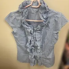 フリルブラウス 半袖