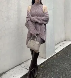 snidel ミニニットワンピース　ジャケット　セット