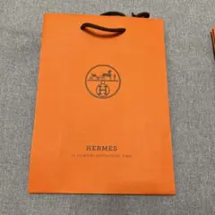 HERMES オレンジ ショッピングバッグ 2セット