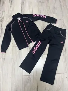adidas climalite ジャージ上下　黒/ピンク サイズ140