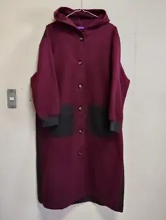 axesfemme ロングコート　コート　切り返し　レッド　グレー