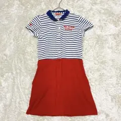 BEAMS GOLF ポロワンピース　ボーダー　レッド　ビームスゴルフ　Mのサムネイル