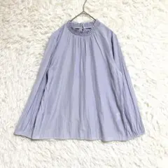 【SOFFICE】はるやま　長袖ブラウス　（Ｍ）　フリル襟　薄手　オフィス