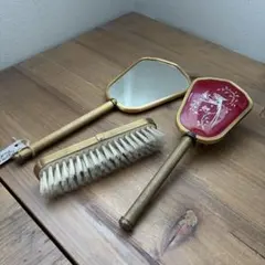 シルバー製 ヘアブラシ・ミラーセット アメリカ ヴィンテージ 銀製 かがみ 鏡 シルバー製 ヘアブラシ・ミラーセット アメリカ ヴィンテージ 銀製